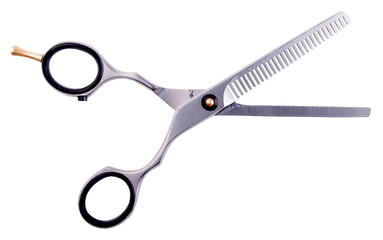 open-ended scissors for hair used in hairdressing salons