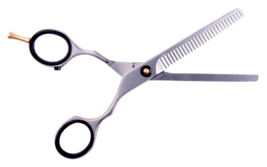 open-ended scissors for hair used in hairdressing salons