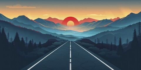 Financial planning, the roadmap to business prosperity, a detailed roadmap leading to financial success, with a touch of minimalistic style.