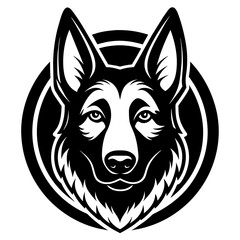 illustration of a dog head vector