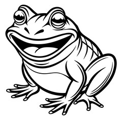 frog silhouette vector illustration