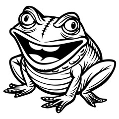 frog silhouette vector illustration