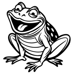frog silhouette vector illustration