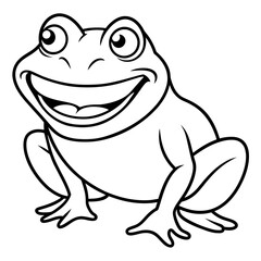 frog silhouette vector illustration