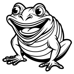 frog silhouette vector illustration