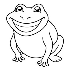 frog silhouette vector illustration