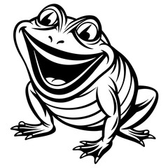 frog silhouette vector illustration