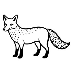 fox silhouette vector illustration