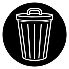 trash can icon silhouette vector illustration