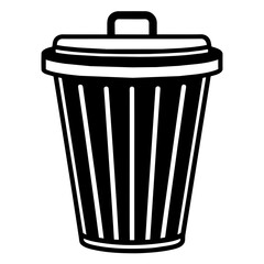 trash can icon silhouette vector illustration