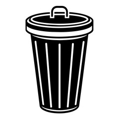 trash can icon silhouette vector illustration