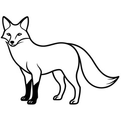 fox silhouette vector illustration