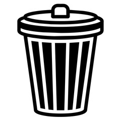 trash can icon silhouette vector illustration
