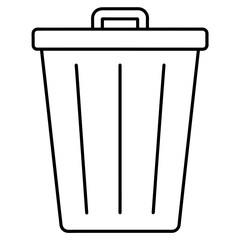 trash can icon silhouette vector illustration