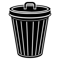 trash can icon silhouette vector illustration