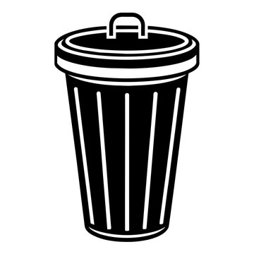 recommend clip art: trash can icon silhouette vector illustration