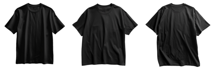 Blank black shirt mock up template, front and back view, isolated on white, plain t-shirt mockup. 