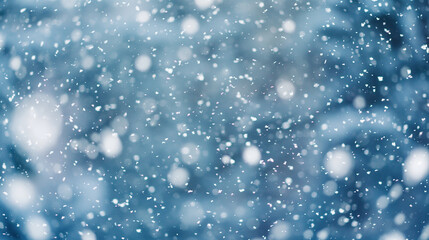 Obraz premium A snow-covered landscape with a blue sky