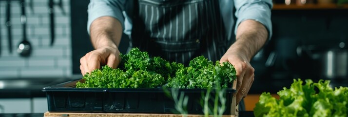 Farmers harvest leafy greens, packing fresh produce for local markets and restaurants