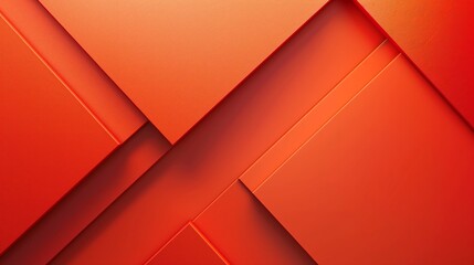 Yellow orange red abstract background for design. Geometric shapes. Triangles, squares, stripes, lines. Color gradient. Modern, futuristic. Light dark shades. Web banner.