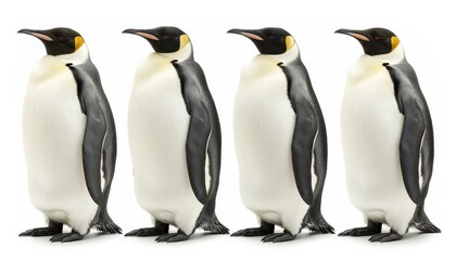 Fototapeta premium Harmonious penguin gathering a united group of penguins standing together in solidarity