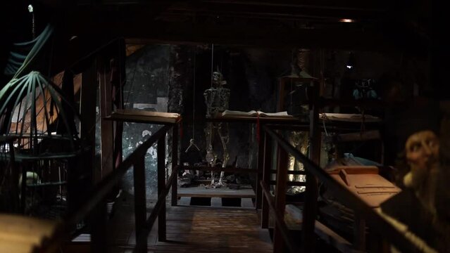old alchemists laboratory many tools