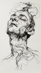 Abstract Drawing of a Person with Dementia Generative AI