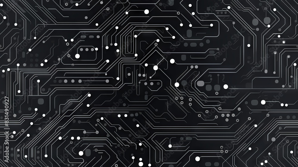 Wall mural circuit board background. electronic computer hardware technology.