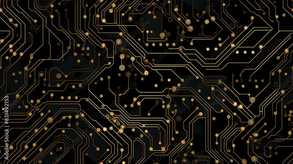 Wall mural circuit board background. electronic computer hardware technology. - Wall murals