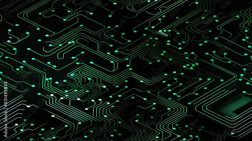 Wall mural circuit board background. electronic computer hardware technology. - Wall murals