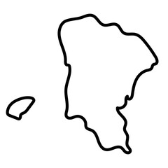 Monufia map line illustration 