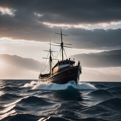 ship in the sea