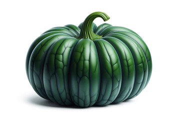 Kabocha green pumpkin isolated