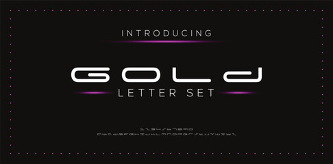 Sports minimal tech font letter set. Luxury vector typeface for company. Modern gaming fonts logo design.