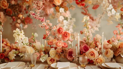 結婚式のテーブルセッティング