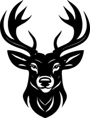 Deer silhouette icon isolated on white background