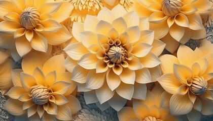Fototapeta premium A pattern of dahlia 