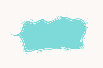 Vector hand drawn funny speech bubble shape. Communication icon. Background for quotes, chats, messages.