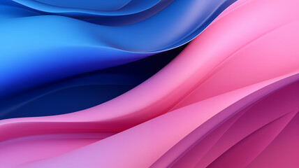 Pink and blue contrasting flowing forms background