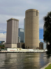 Fototapeta premium Beautiful view of downtown on a sunny summer day, Tampa, Florida