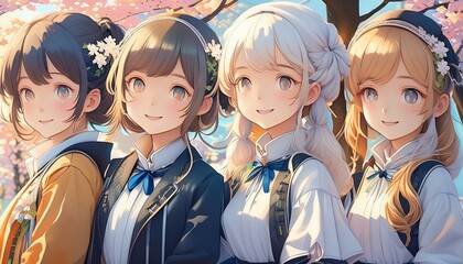 group of people Thema Anime Manga