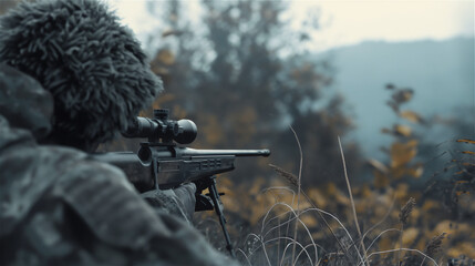 FPV view of sniper soldier.