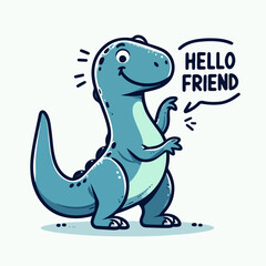 Cute dino friend tee designs concept