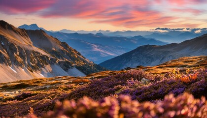 france pyrenees national park hautes pyrenees hautacam mountain blueberries and heather at autumn