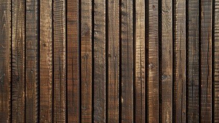 Fototapeta premium Background of arranged pattern of textured natural wood laths in brown color
