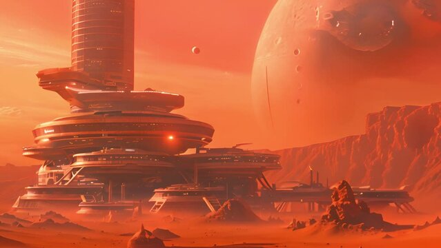 This Advanced spaceship exploring mysterious galaxy, surrounded by sci-fi tech and alien landscapes.