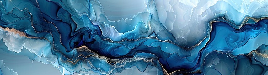 Naklejka premium Abstract Liquid Art in blue. Best for fluid abstract backgrounds
