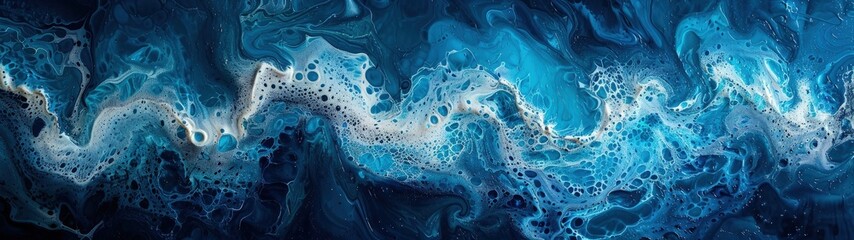 Naklejka premium Abstract Liquid Art in blue. Best for fluid abstract backgrounds