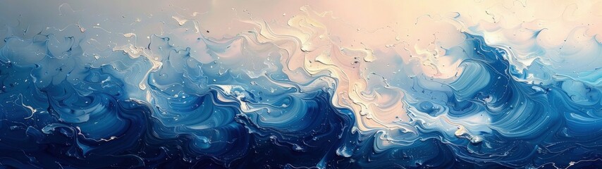 Abstract Liquid Art in blue. Best for fluid abstract backgrounds