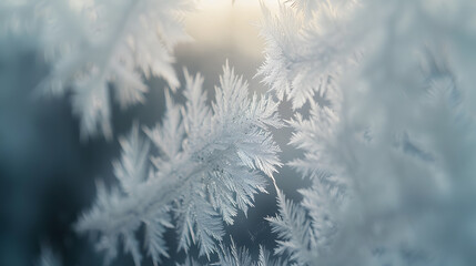 A close up of a snowflake with a frosty appearance